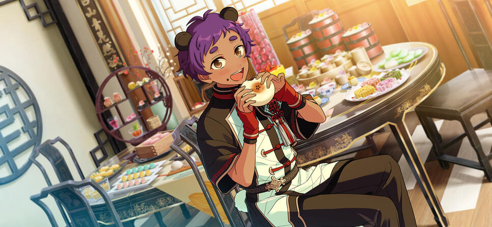 Card edit of Mitsuru Tenma's "Inquisitively Hungry" card